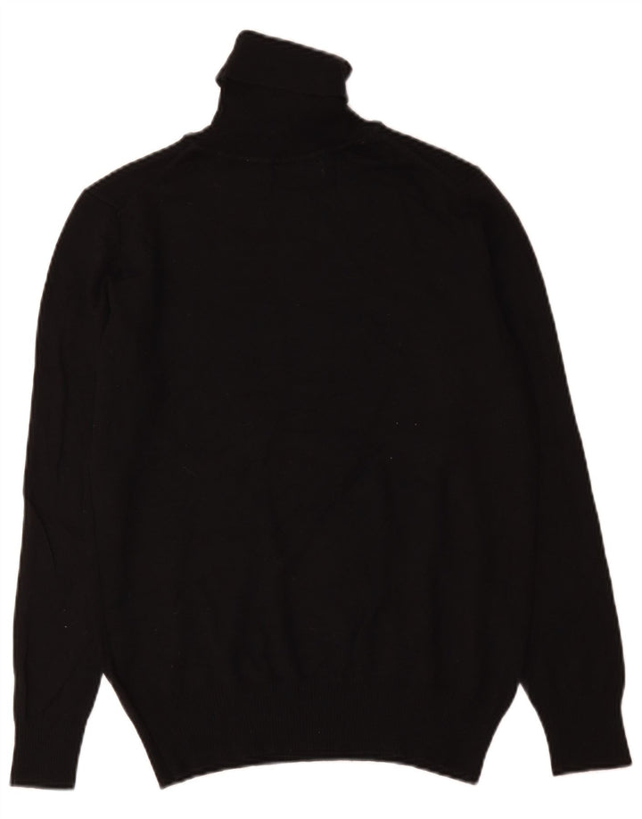 Zara Suéter masculino com gola redonda e acrílico preto médio