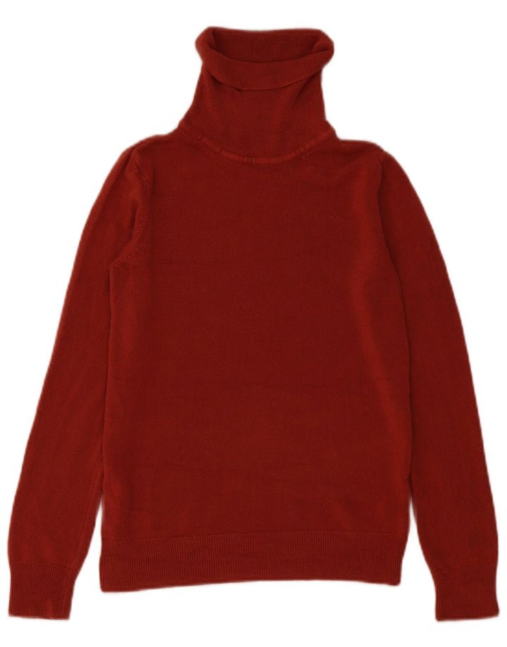 Suéter feminino Marks & Spencer com gola redonda Reino Unido 8 pequeno acrílico vermelho
