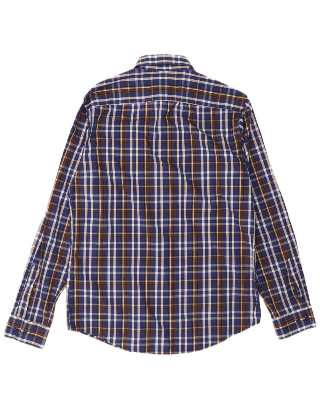 Camisa masculina Adidas tamanho 40 algodão xadrez azul médio
