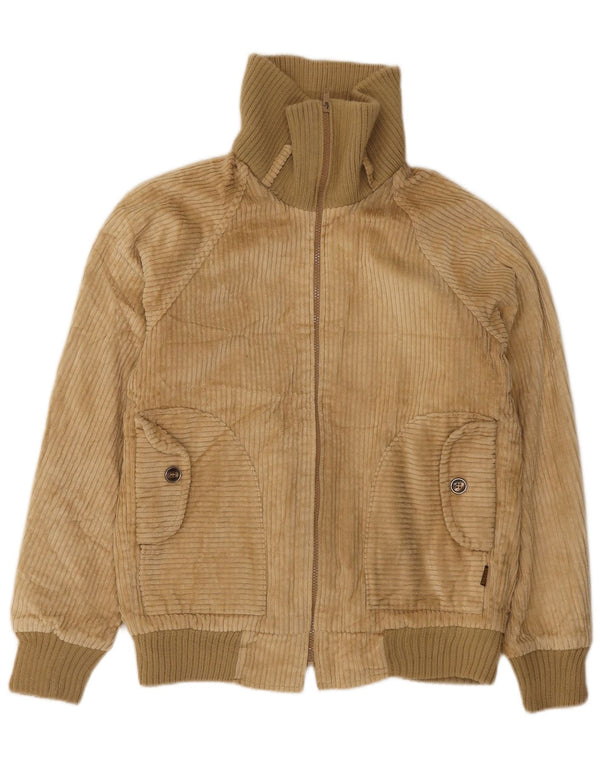 Jaqueta de veludo masculina vintage UK 38 bege médio