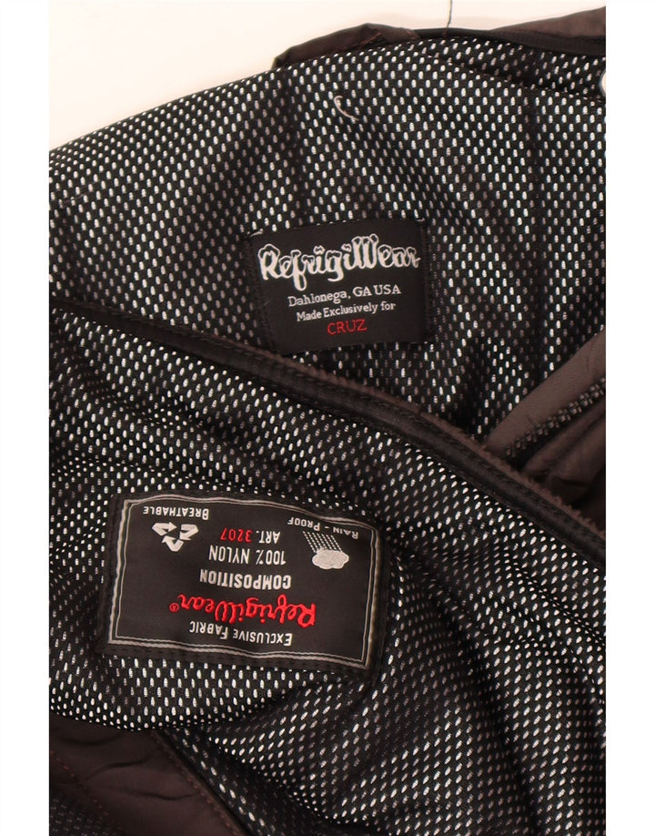 Casaco corta-vento feminino Refrigiwear Cruz UK 14 médio marrom nylon