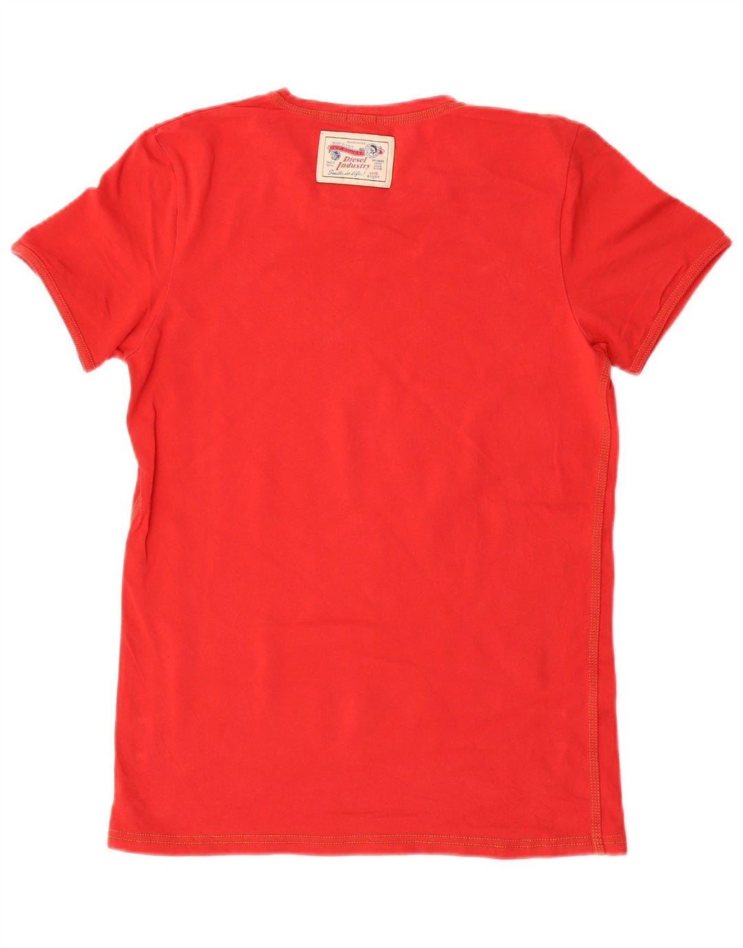 Camiseta feminina DIESEL UK 10 pequeno algodão vermelho