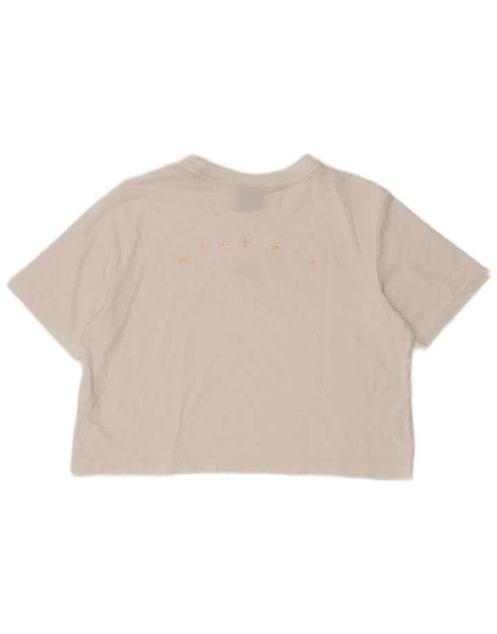 Camiseta Nike Feminina Crop Graphic Top UK 14 Médio Branco
