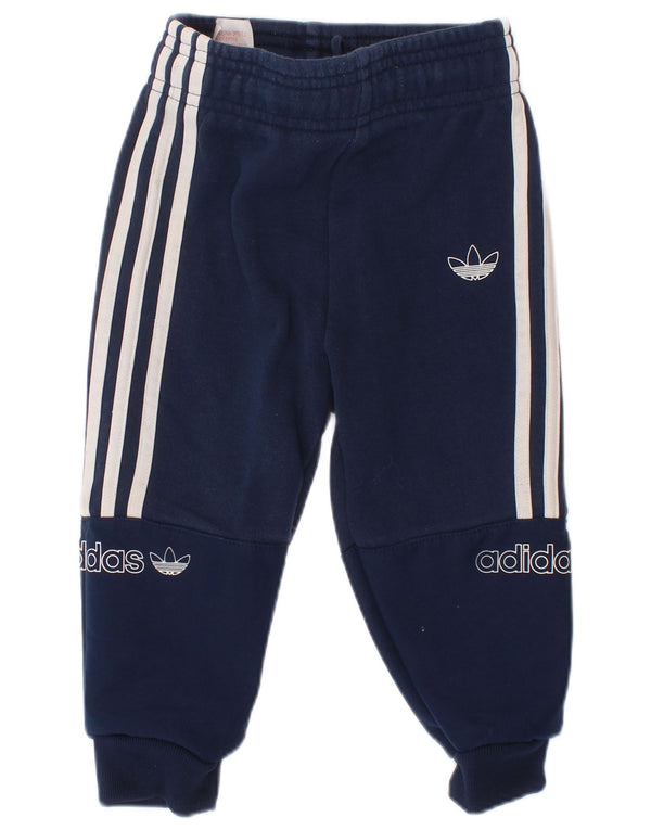 Calça de treino Adidas Baby Boys Graphic Joggers 12-18 meses Azul marinho
