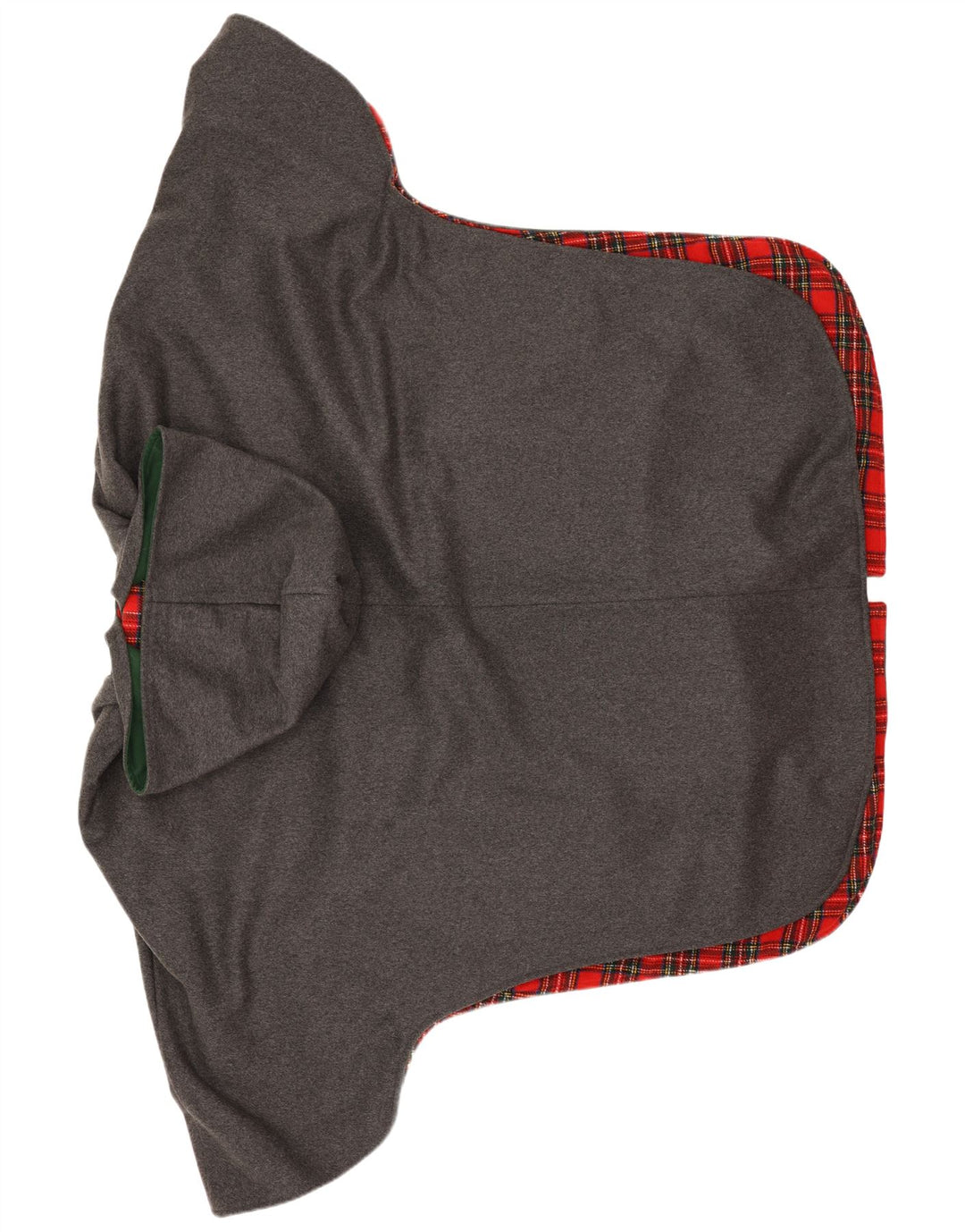 Casaco poncho feminino vintage com capuz tamanho único cinza