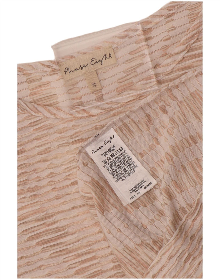 Blusa feminina de manga 3/4 da FASE EIGHT UK 12 poliéster rosa médio