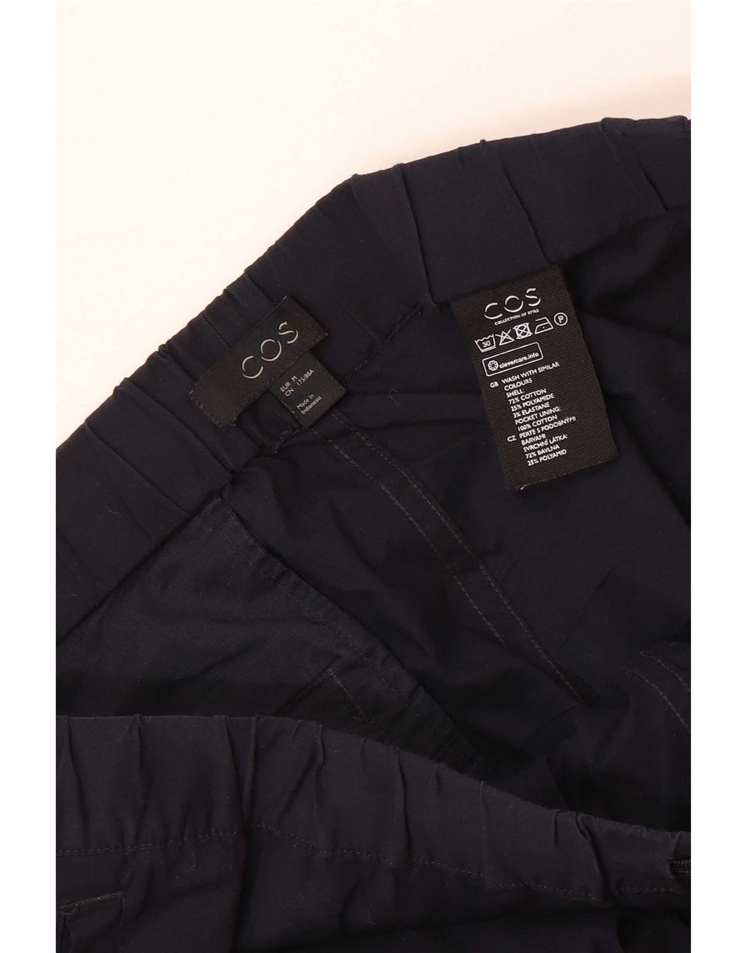 Cos Mens Joggers Calças Médio W32 L29 Azul Marinho Algodão