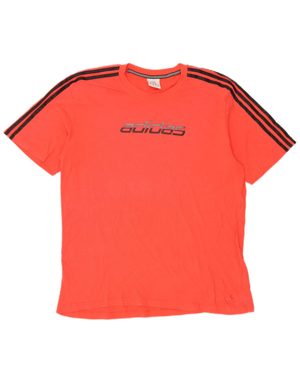 Adidas Mens Graphic T-Shirt Top XL Algodão Vermelho