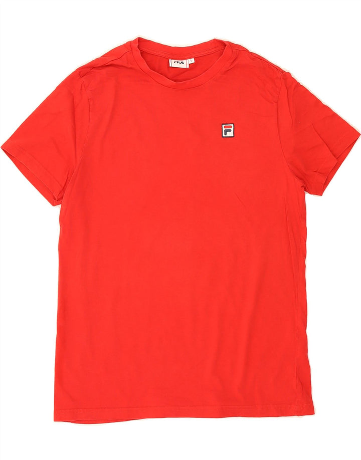 FILA Mens T-Shirt Top Large Red Cotton Vintage Fila and Second-Hand Fila from Messina Hembry 