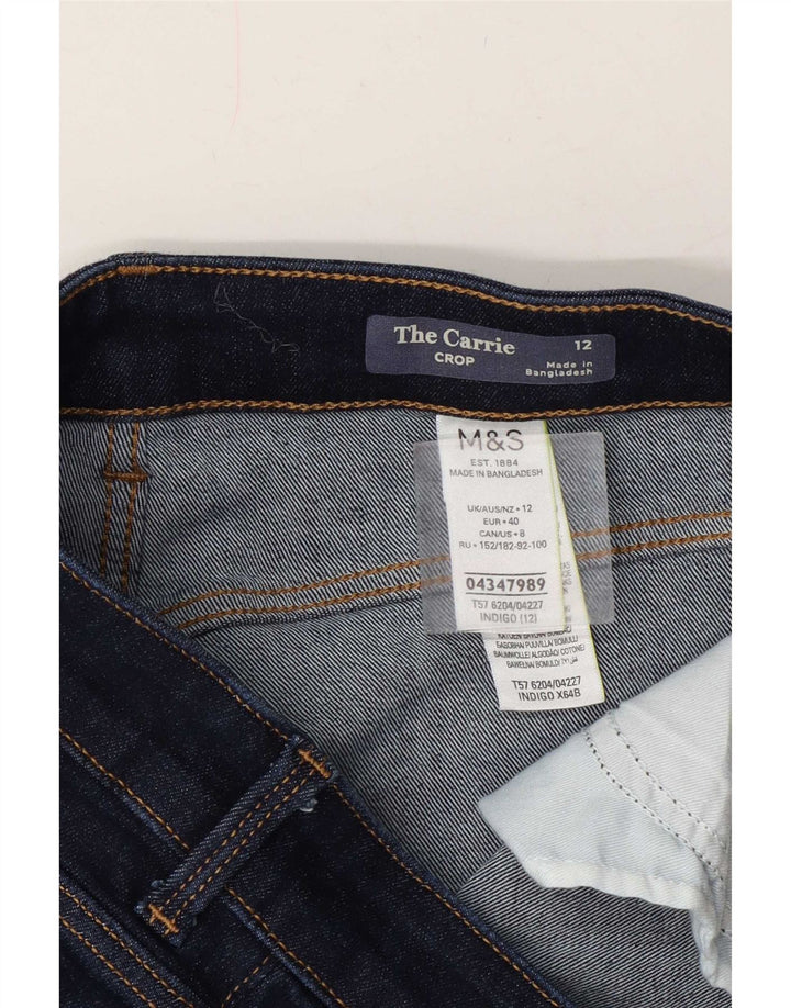 Calça jeans feminina Marks & Spencer UK 12 médio W28 L21 azul marinho