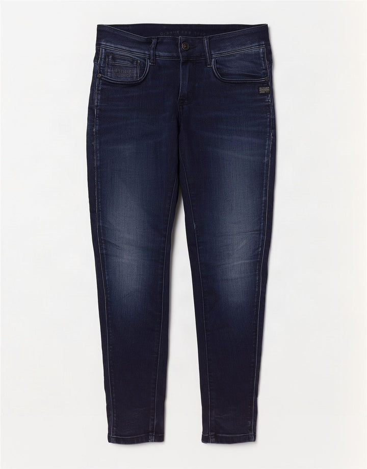 G-Star feminino Midge Slim Jeans W29 L30 algodão azul marinho