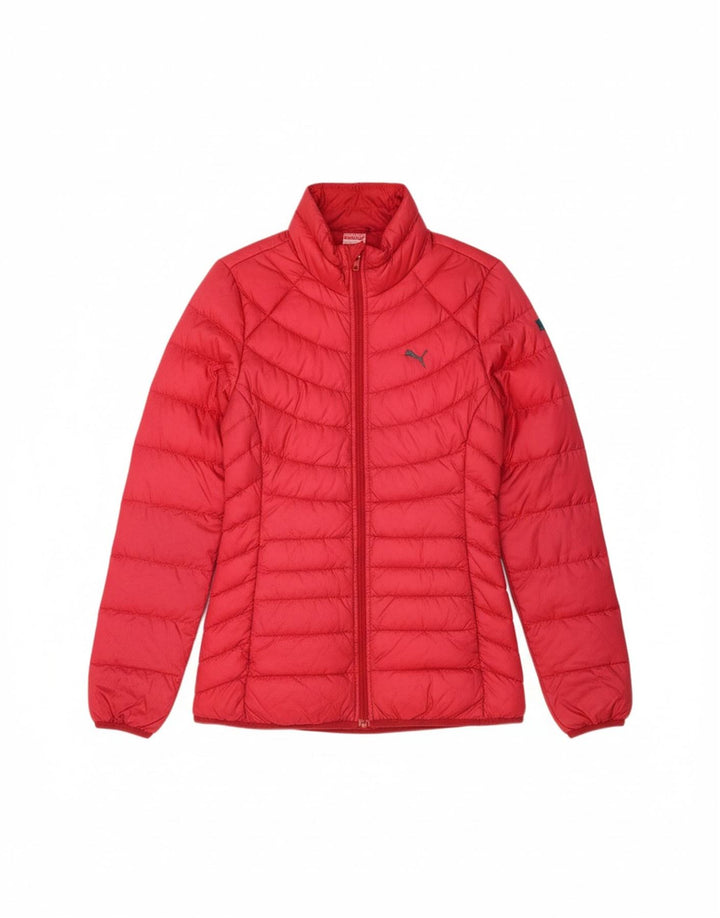 Jaqueta PUMA Feminina Acolchoada UK 10 Pequena Rosa Nylon