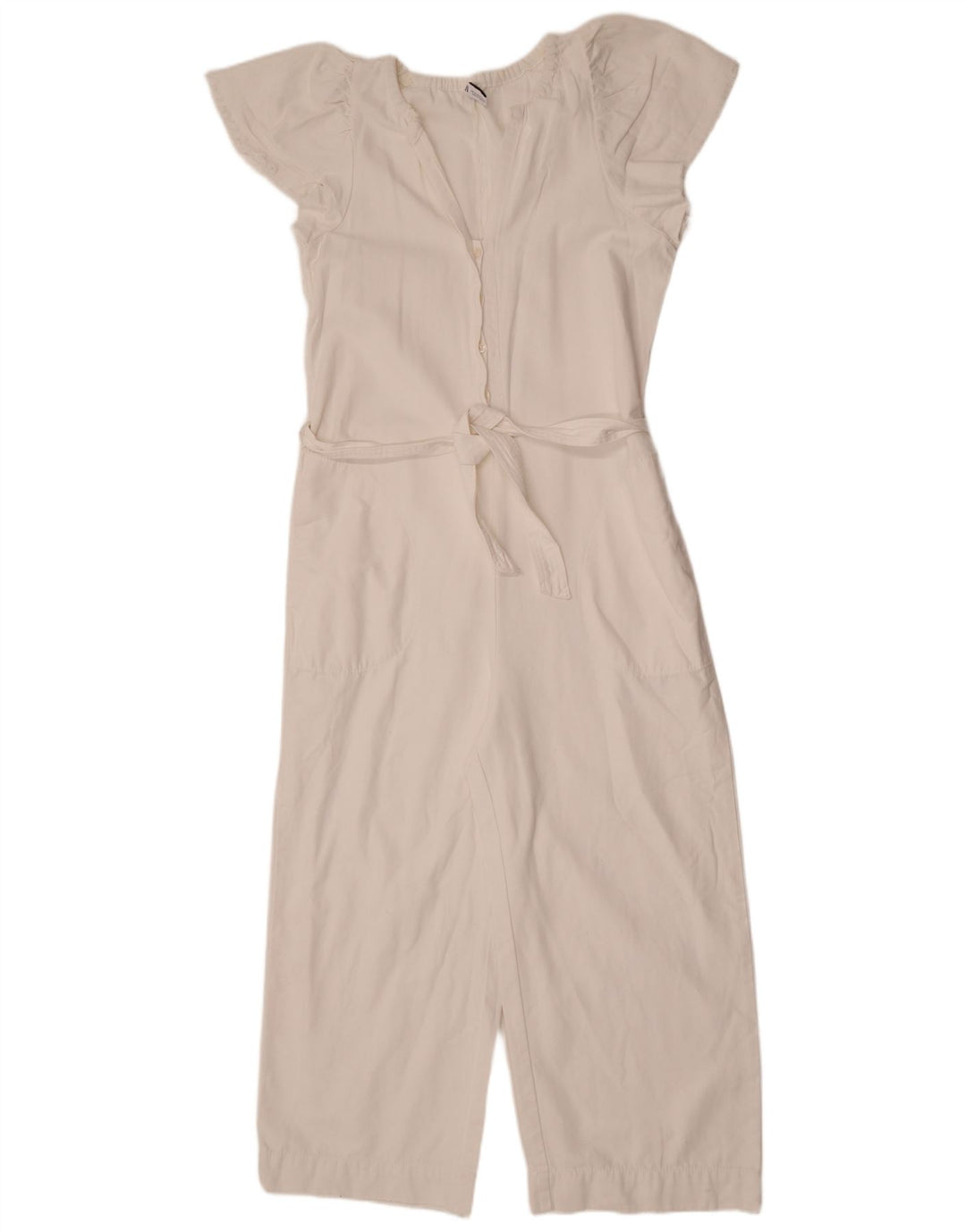 Macacão feminino Zara UK 12 algodão branco médio