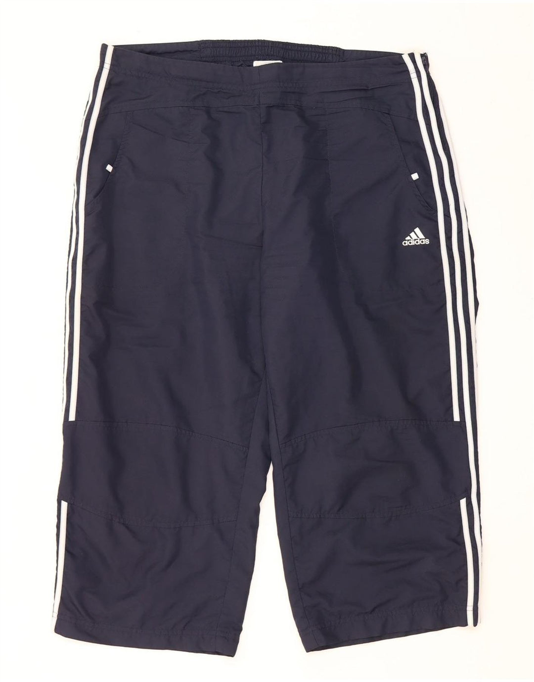 Calça de treino Capri feminina ADIDAS Reino Unido 16 grande azul marinho poliéster