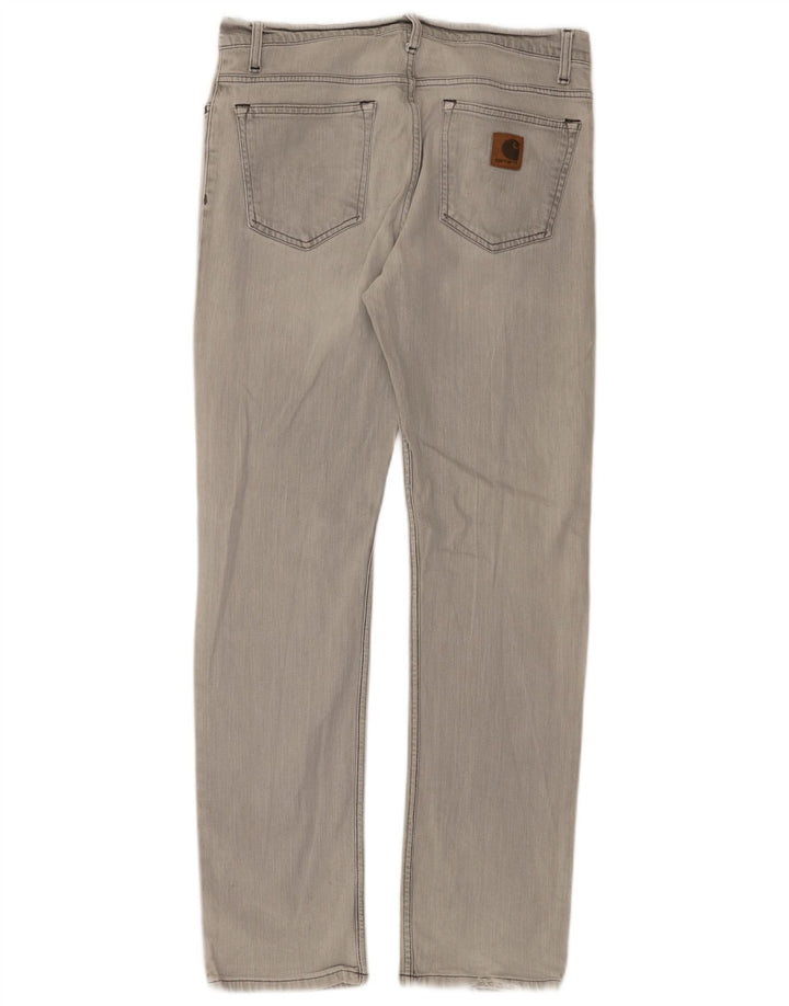 Carhartt Masculino Straight Jeans W34 L34 Cinza Algodão