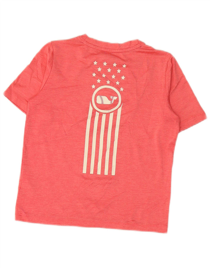 Camiseta VINEYARD VINES para meninos com estampa gráfica de desempenho 4-5 anos rosa