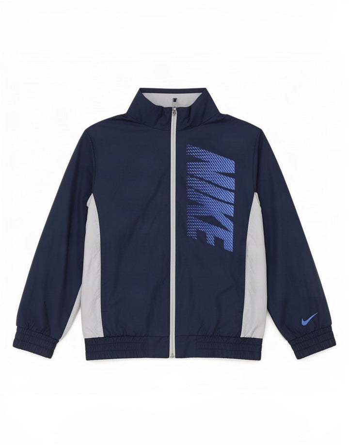 Jaqueta Nike Boys Tracksuit Top 10-11 Anos Médio Azul Marinho Colorblock
