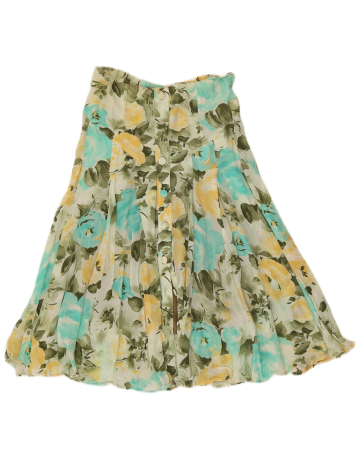 MARIA GRAZIA SEVERI Saia larga feminina IT 42 Médio W30 Verde Floral
