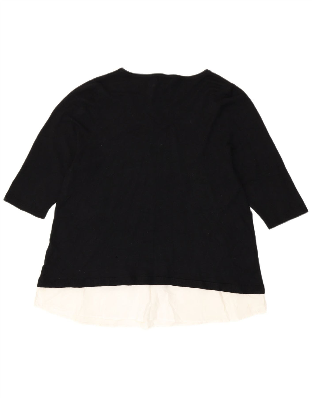 Blusa feminina Autograph da Marks & Spencer Reino Unido 14 bloco colorido preto médio