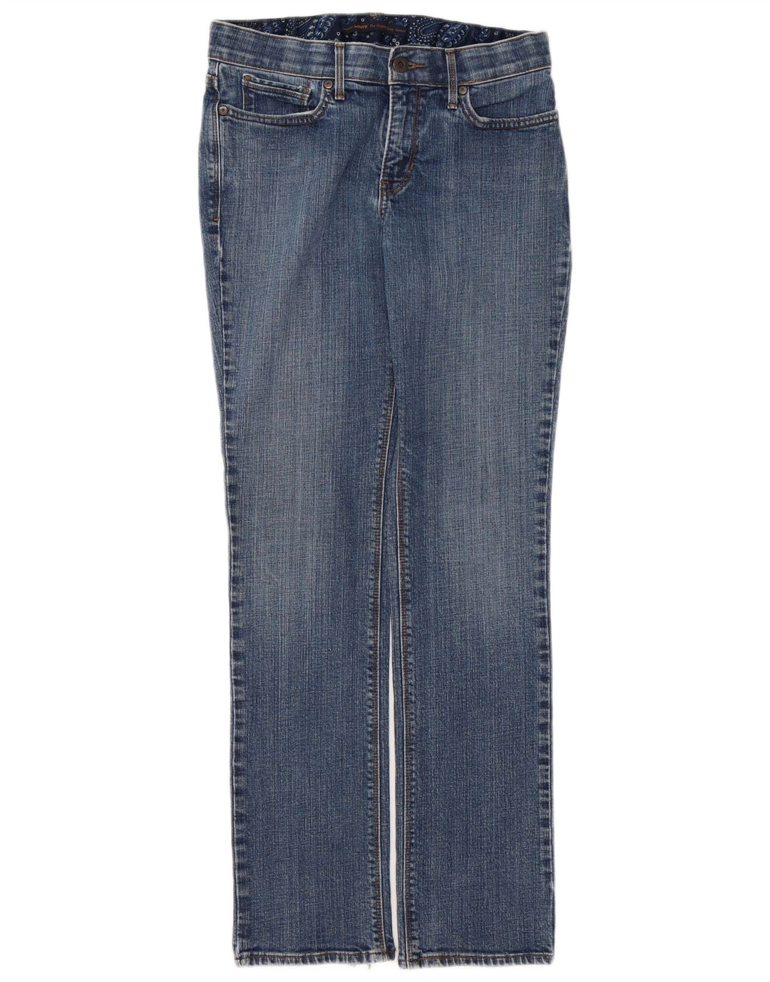 Levi's feminino 525 jeans retos US 6 médio W28 L31 algodão azul