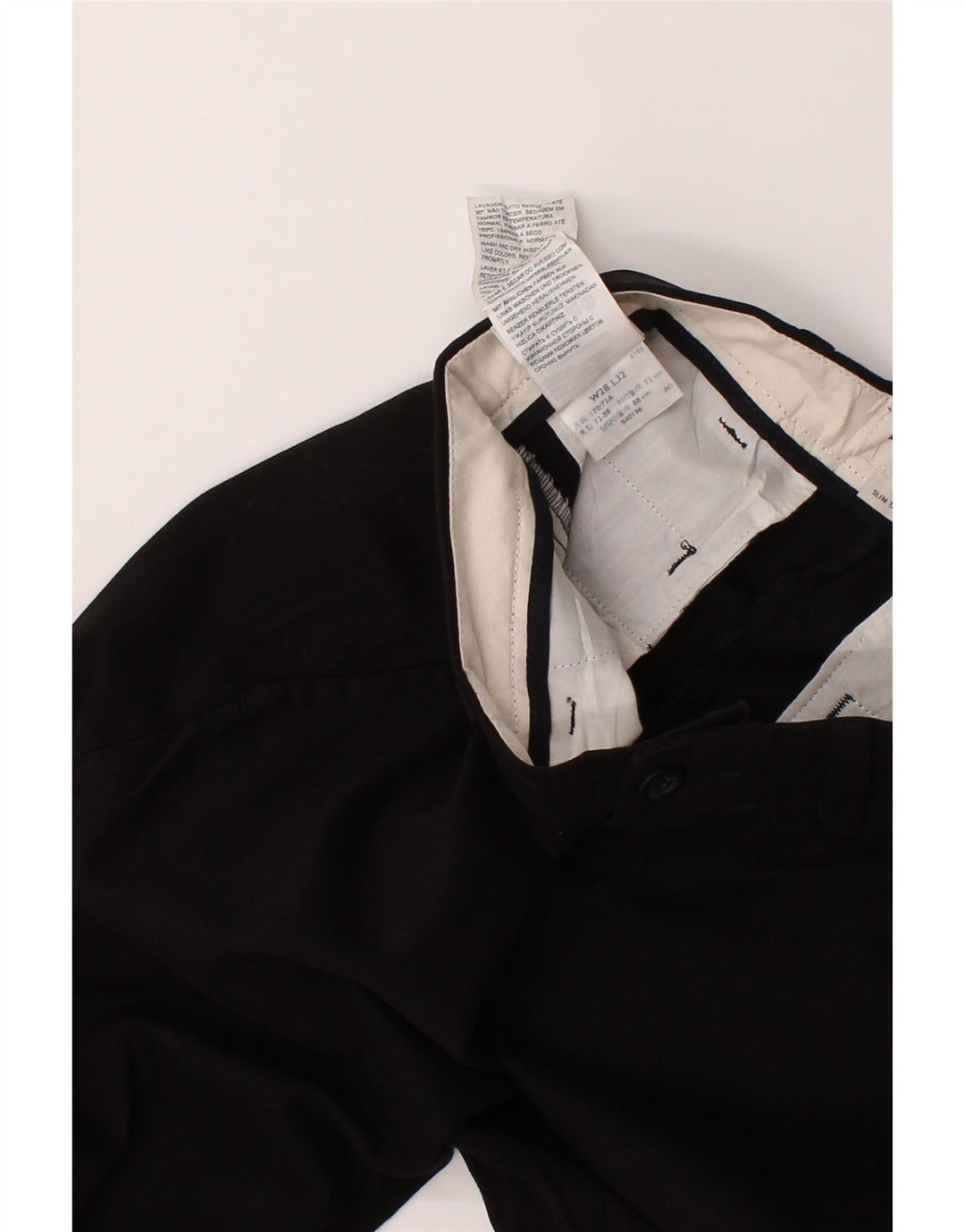 DOCKERS Mens Slim Casual Trousers W28 L32 Black Cotton Vintage Dockers and Second-Hand Dockers from Messina Hembry 
