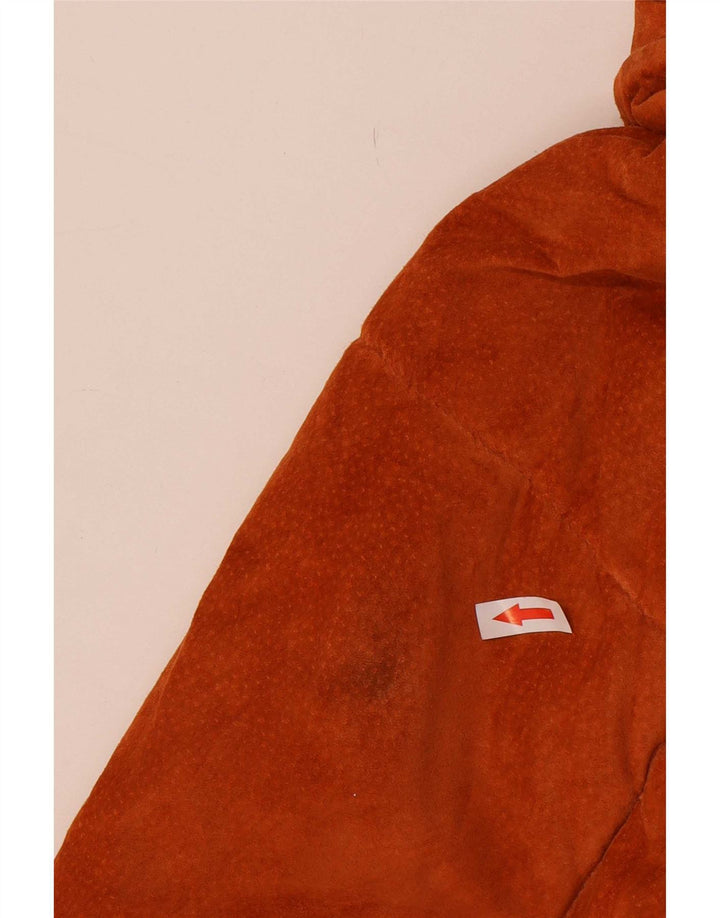 Jaqueta feminina de camurça com capuz Fox UK 18 XL laranja