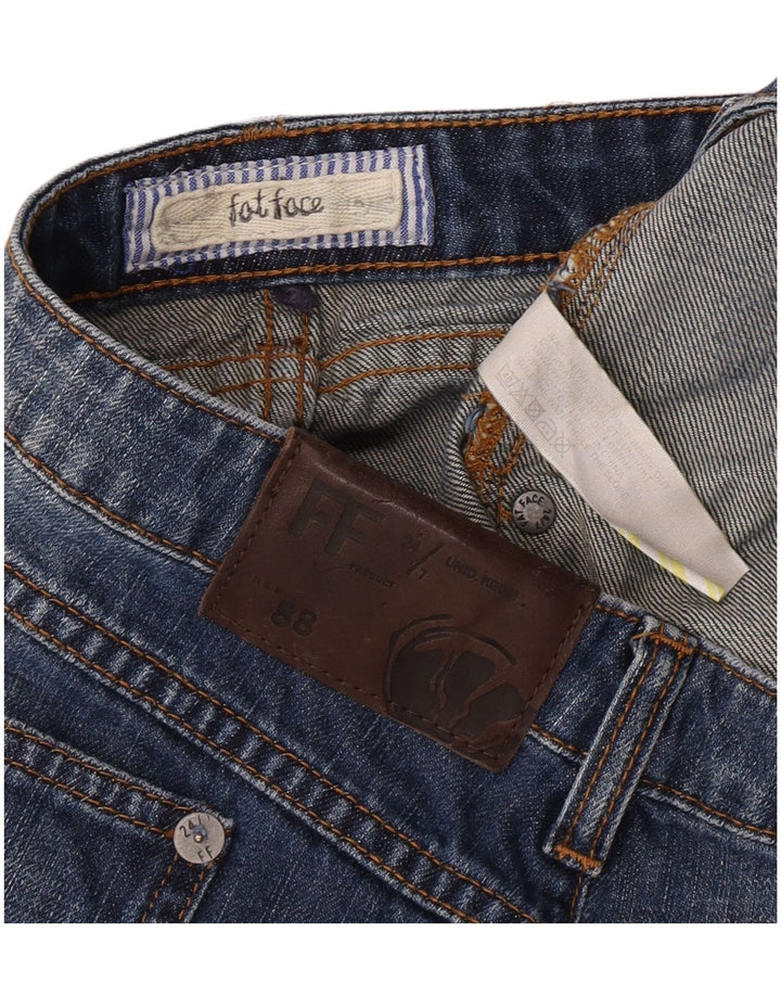 Mini saia cargo feminina Fat Face jeans W36 XL algodão azul