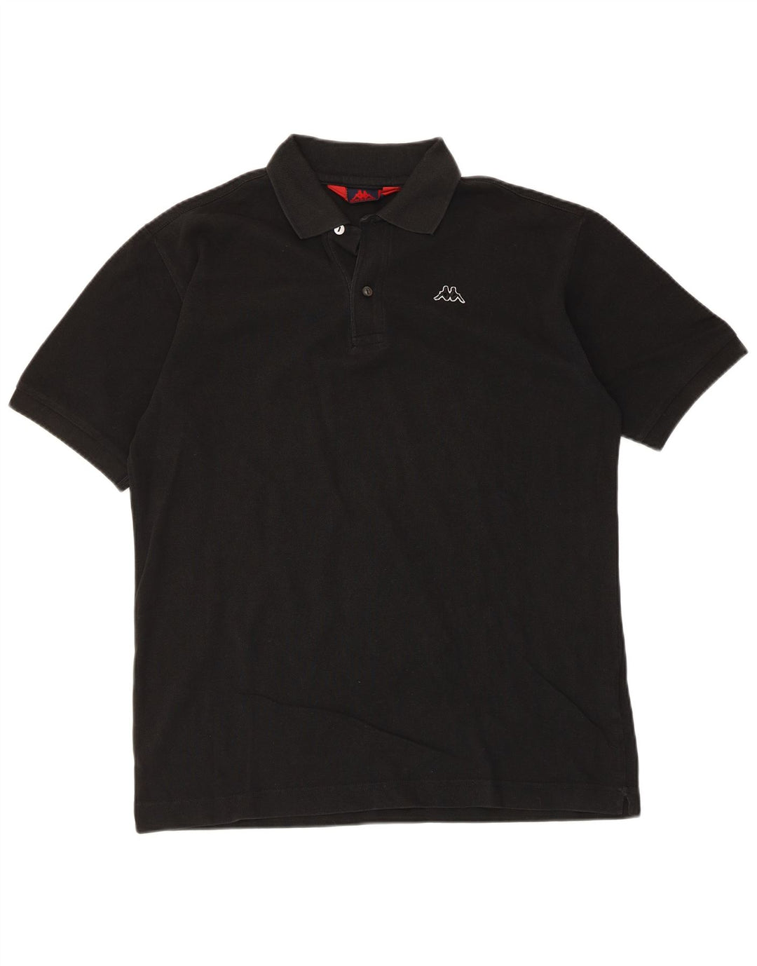 Camisa polo masculina Kappa de algodão preto médio