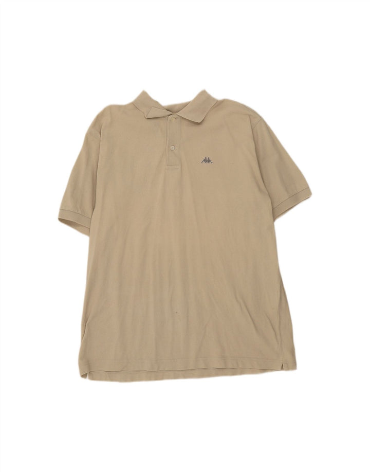 Camisa polo masculina KAPPA grande algodão bege