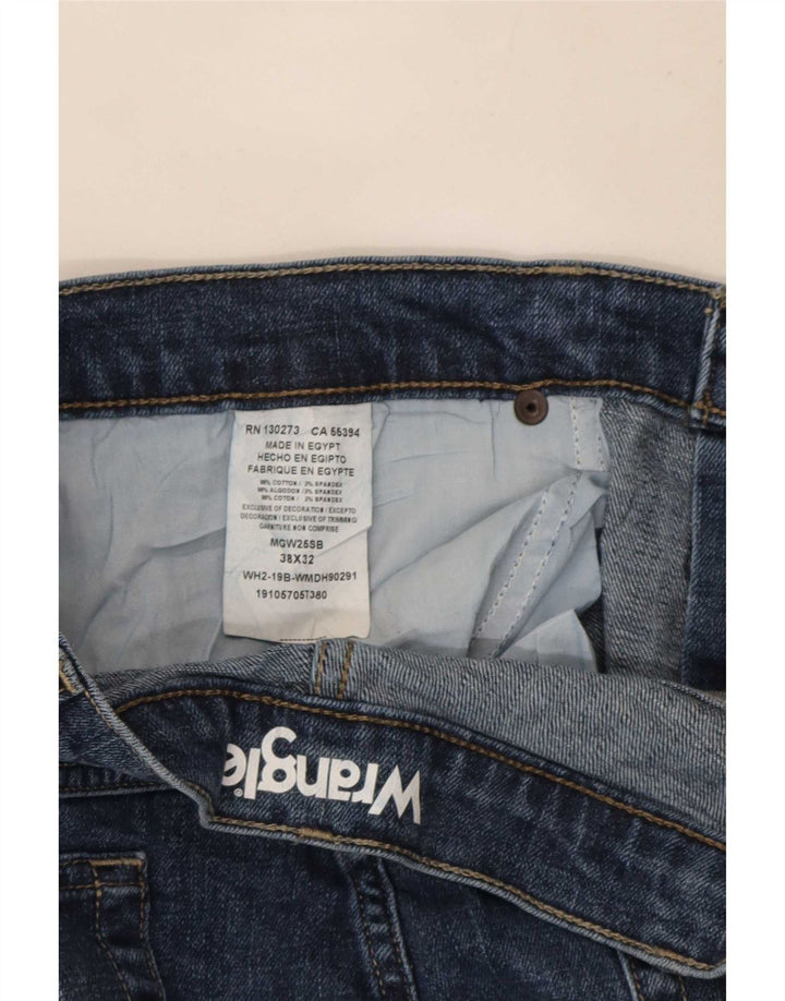 Wrangler masculino regular fit jeans reto W38 L32 algodão azul