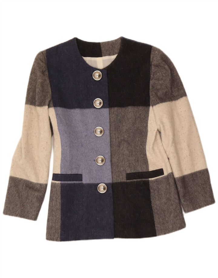 Jaqueta blazer feminina Gai Mattiolo IT 46 grande bloco colorido multicolorido