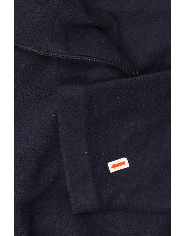 KAPPA Suéter masculino de lã com zíper e gola média azul marinho