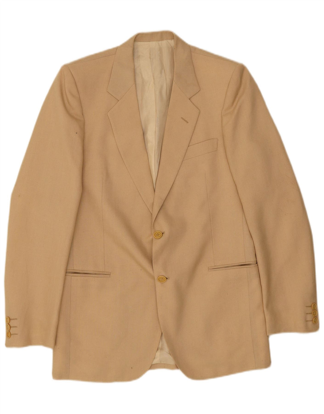 Jaqueta blazer masculina vintage com 2 botões IT 48 poliéster bege médio
