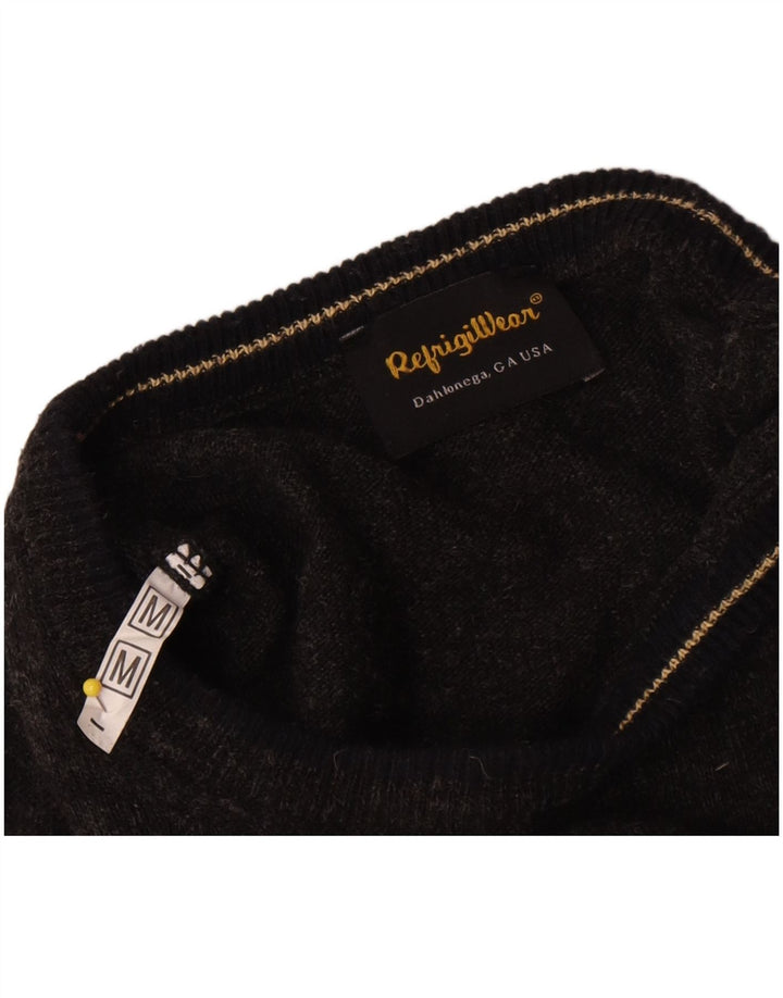 Suéter feminino Refrigiwear com gola redonda UK 14 cinza médio