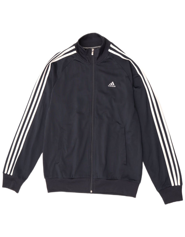 Adidas Mens Clima 365 Tracksuit Top Jaqueta Pequena Azul Marinho Poliéster