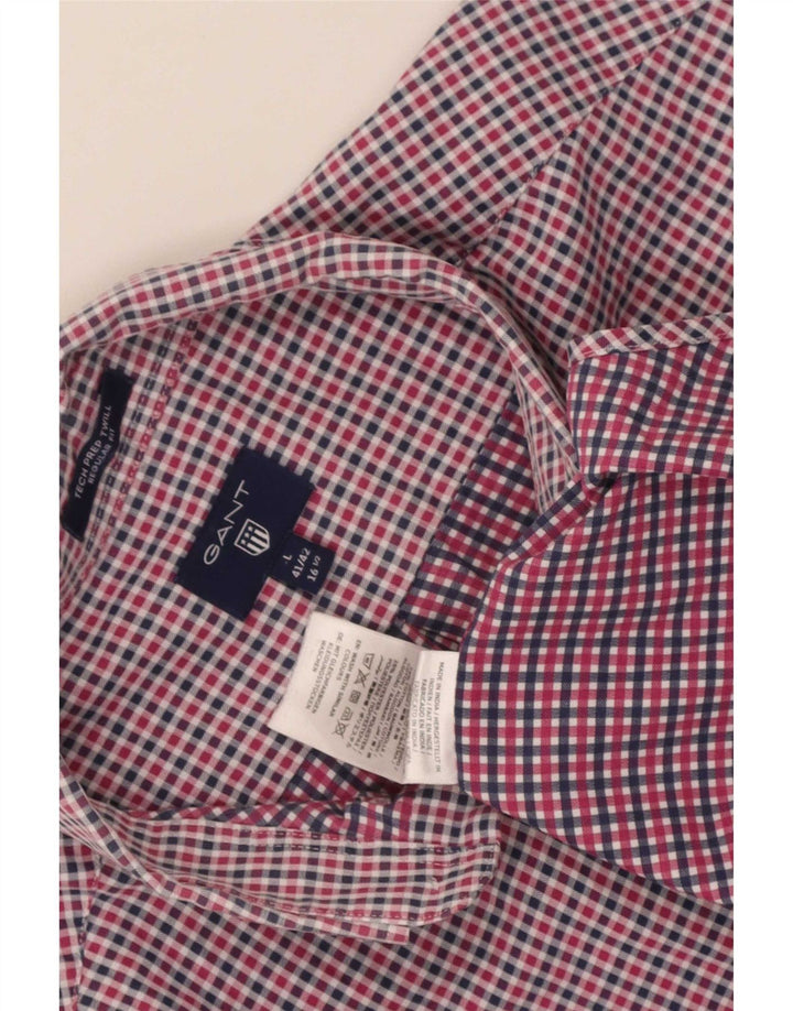 Camisa masculina Gant Regular Fit tamanho 41/42 16 1/2 grande guingão multicolorido