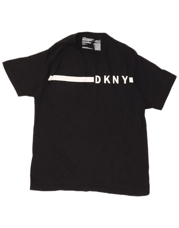 Camiseta gráfica masculina Dkny Top grande de algodão colorido preto