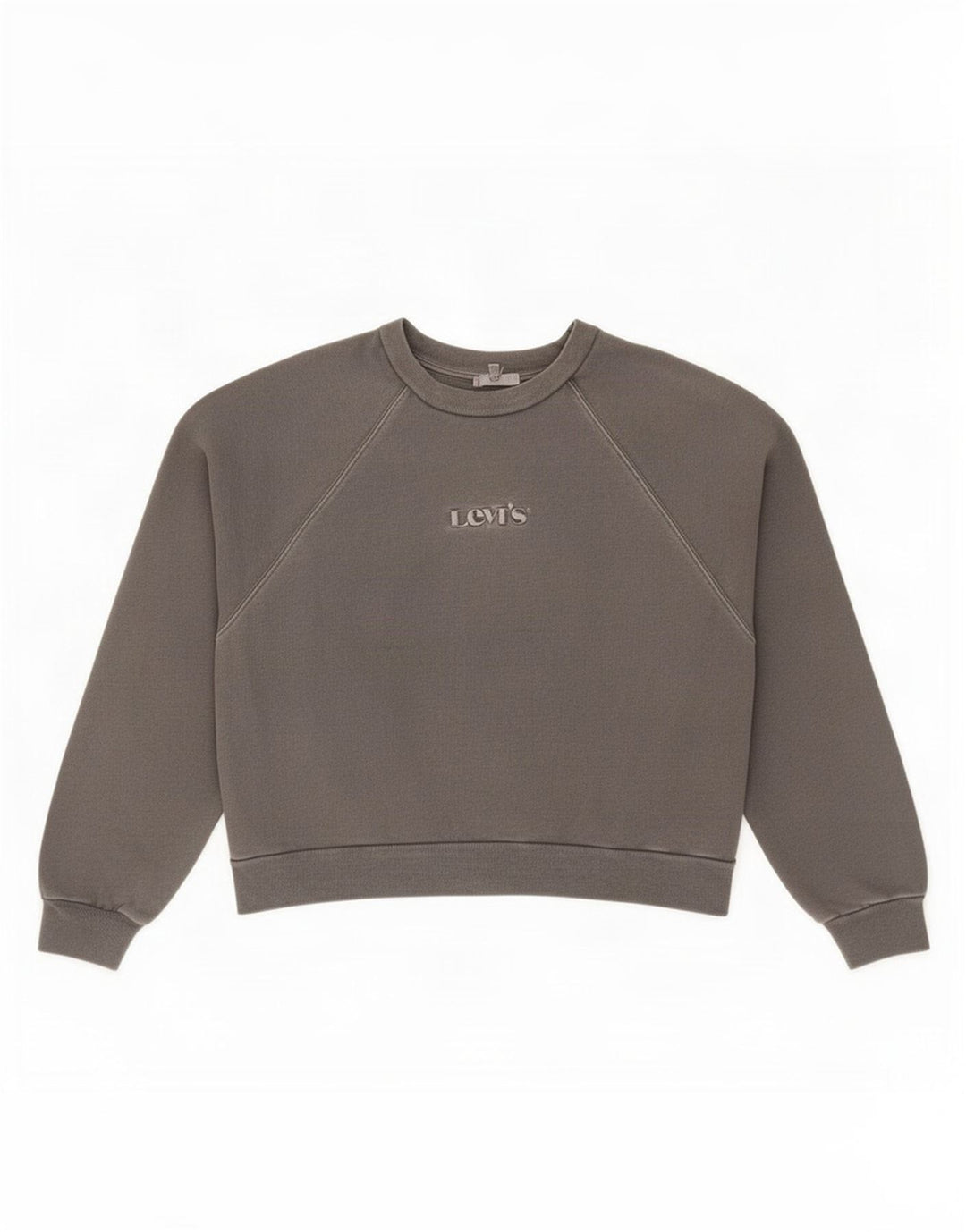 Moletom feminino Levi's Crop Graphic Oversized Jumper Reino Unido 14 Médio Cinza
