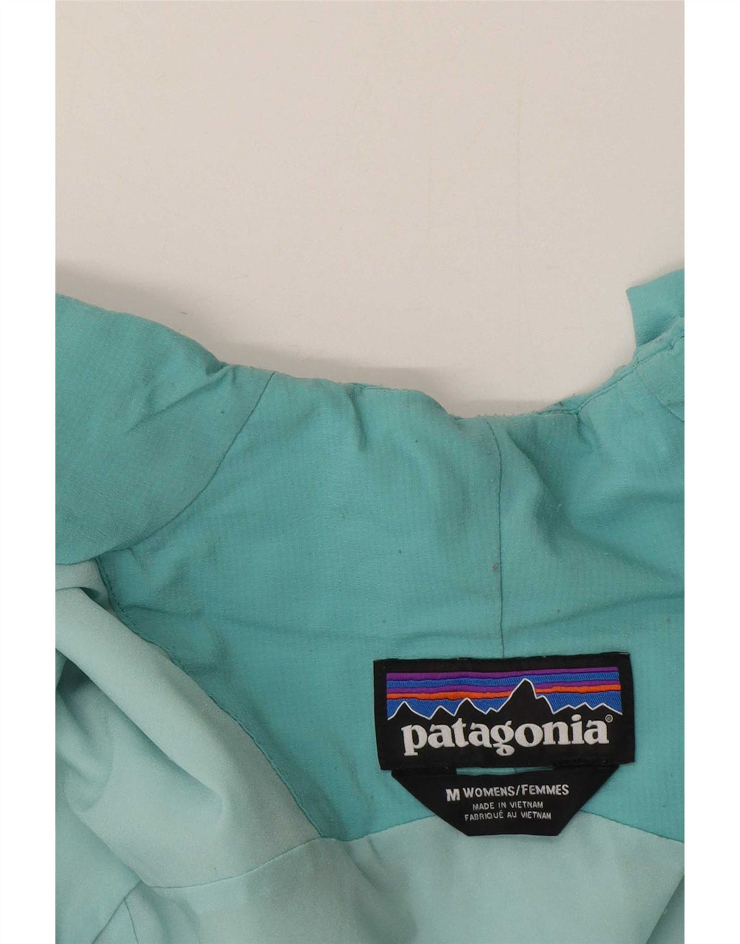 Jaqueta corta-vento feminina Patagonia UK 14 nylon verde médio