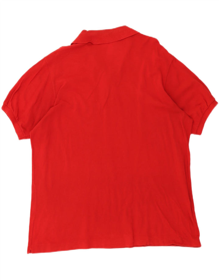 Camisa polo masculina Lacoste tamanho 7 2XL vermelha