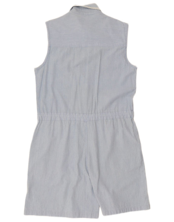 Macacão feminino vintage sem mangas UK 16 grande azul