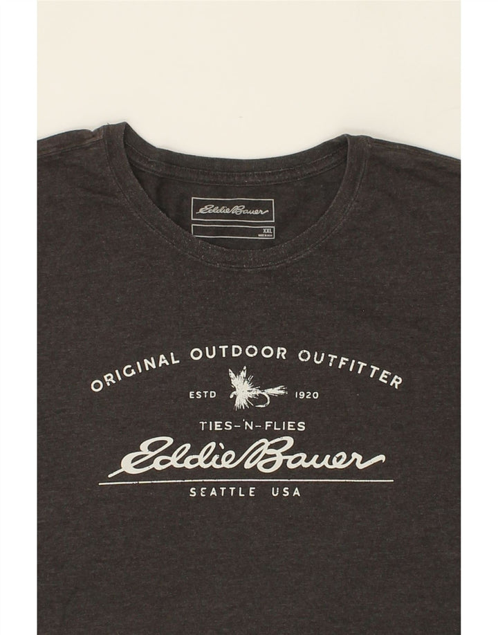 EDDIE BAUER Camiseta gráfica masculina Top 2XL cinza