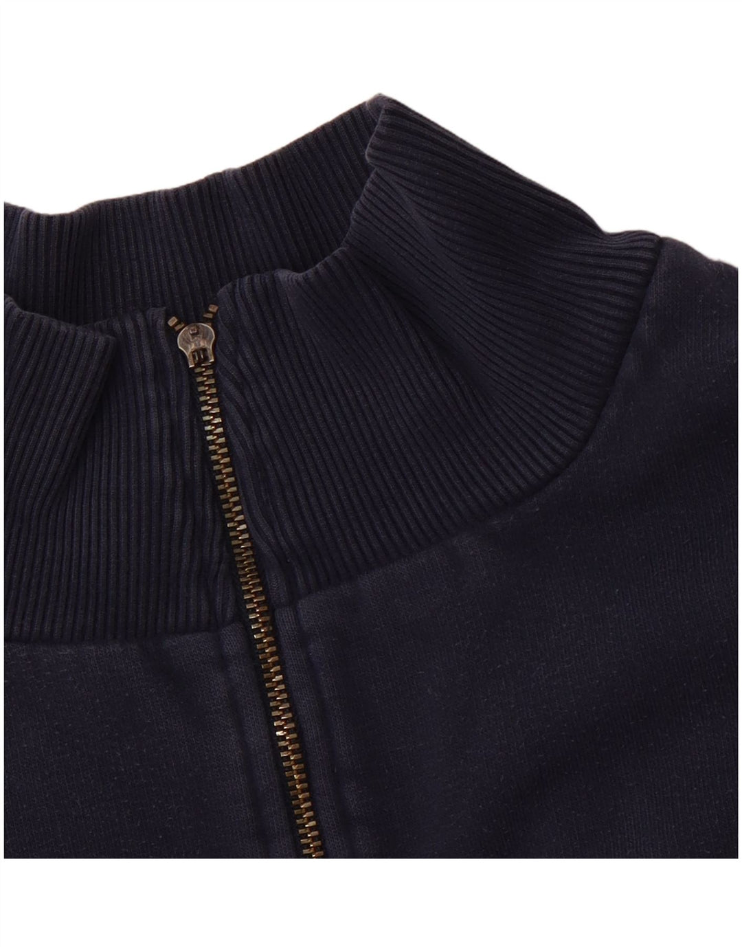 NIKE Masculino Zip Neck Moletom Jumper UK 45/47 XL Azul Marinho Algodão