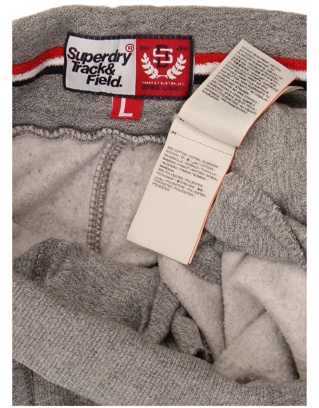 Calça de treino feminina Superdry Joggers UK 16 grande algodão cinza
