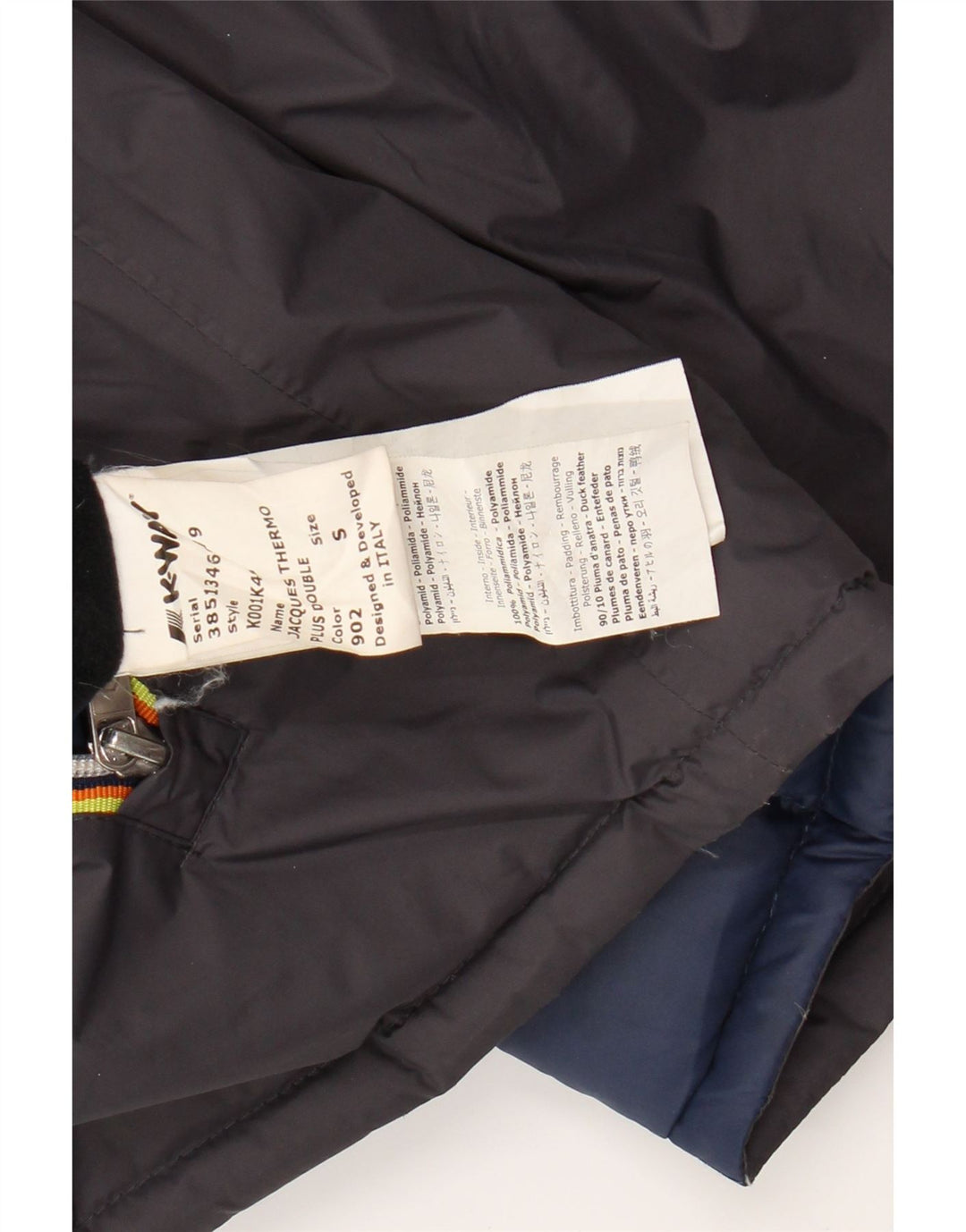 Jaqueta acolchoada reversível com capuz K-WAY Boys 11-12 anos pequeno cinza