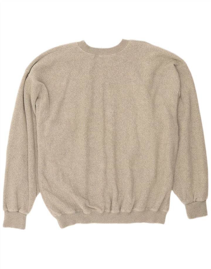 Jumper de lã masculino vintage XL algodão cinza
