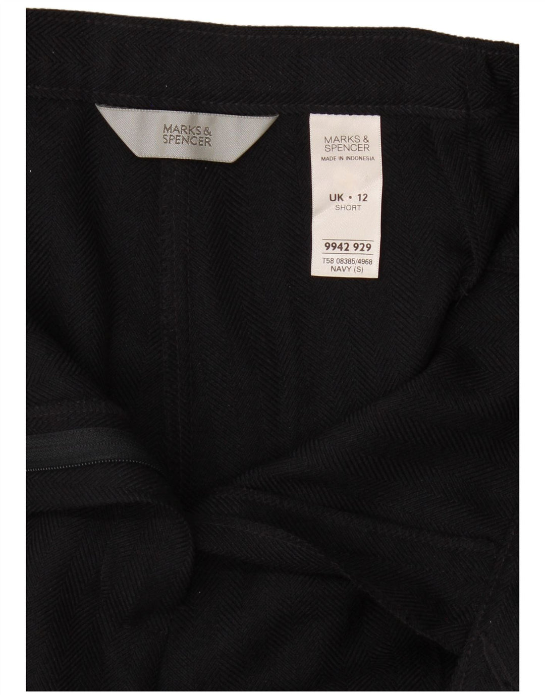Calça Chino Feminina Marks & Spencer Reino Unido 12 Médio W30 L27 Azul Marinho
