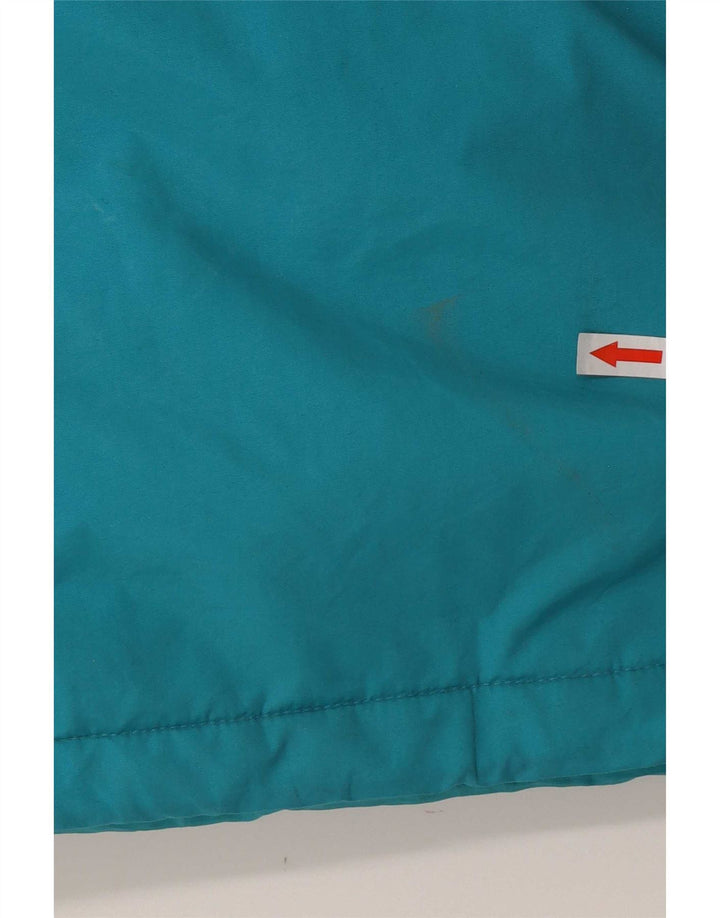 Jaqueta de esqui masculina com capuz Brugi UK 40 grande bloco colorido azul