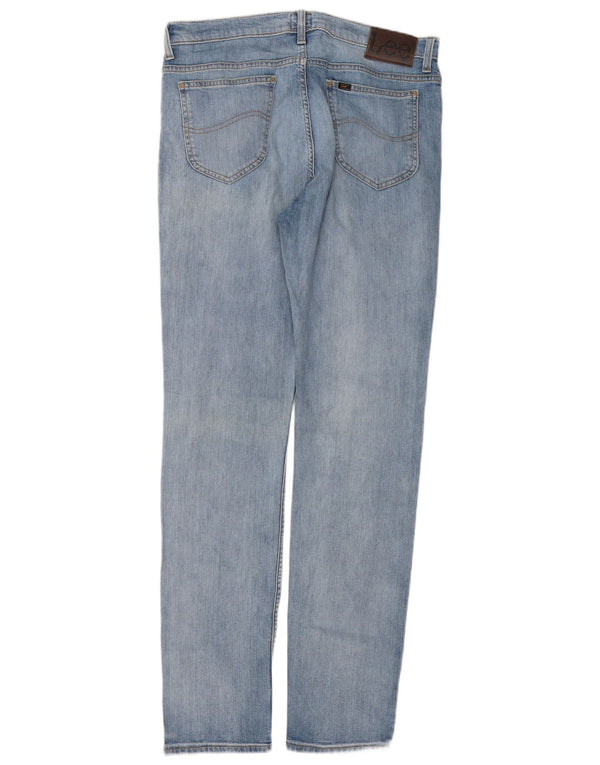Lee Mens Rider Slim Jeans W34 L34 Azul Algodão