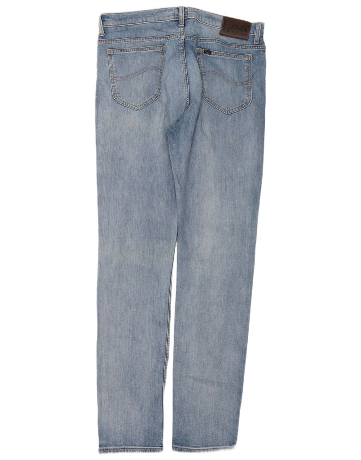 Lee Mens Rider Slim Jeans W34 L34 Azul Algodão